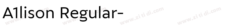 A1lison Regular字体转换 A1lison Regular字体转换